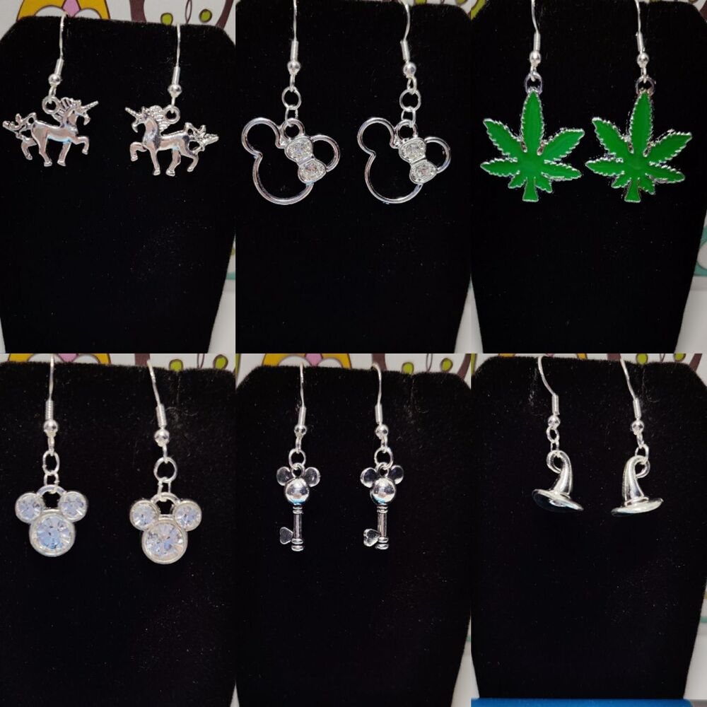Sterling Silver Earrings unicorn weed